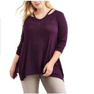 FADED GLORY Plus Sharkbite Top SZ 2X